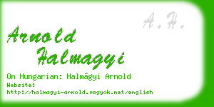 arnold halmagyi business card