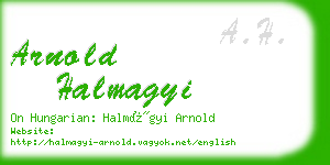 arnold halmagyi business card